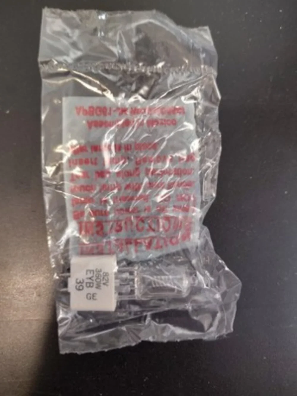GE Quartzine Projection Lamp Incandescent Light Bulb no. EYB 82 Volt 360 Watt